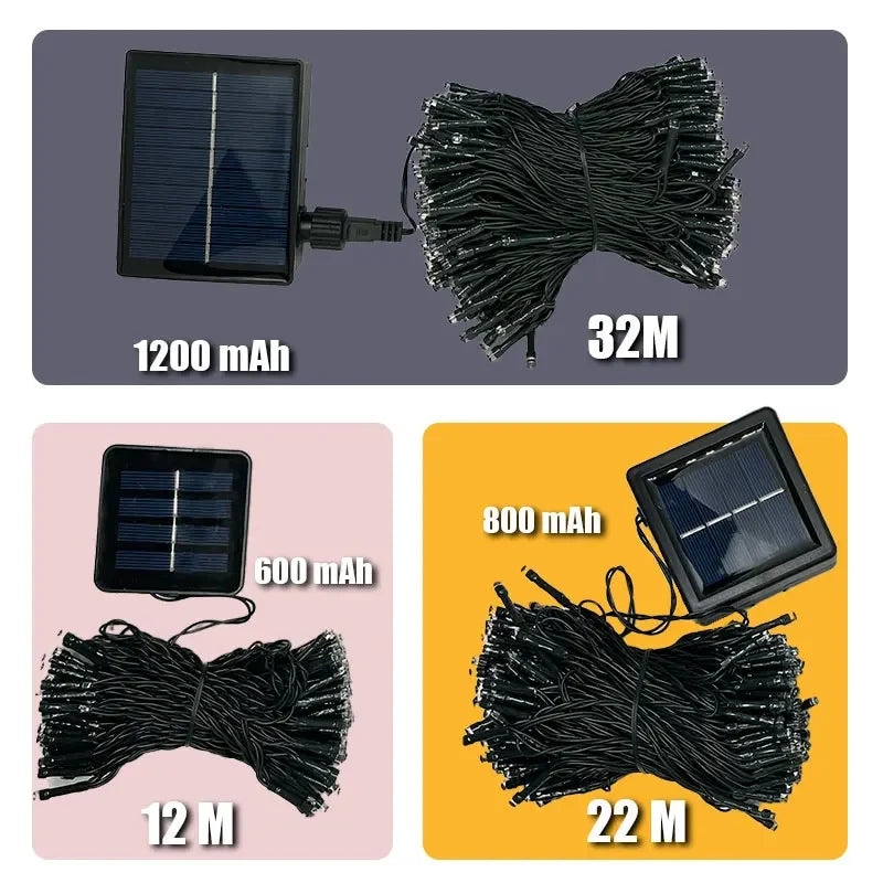 AlliLit LED Solar String Light Fairy Outdoor Garden Waterproof Lamp 2025 Christmas Garland Xmas Holiday Party Home Decoration--ANDROMEDA QUINNS | AURELLE'S-ANDROMEDA QUINNS | AURELLE'S