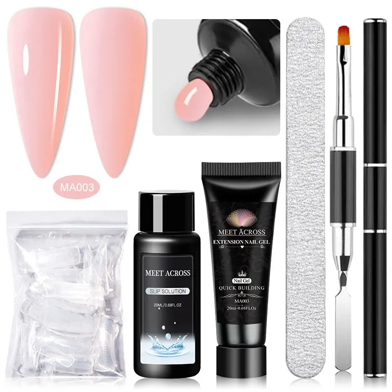 MEET ACROSS 5PCS/SET Extension Gel For Nails Finger Extension Gel Manicure Slip Solution Acrylic Nail Art Varnish DIY Tool--ANDROMEDA QUINNS | AURELLE'S-ANDROMEDA QUINNS | AURELLE'S