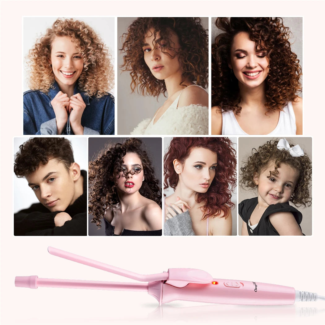 9mm Mini Hair Curling Iron Hair Curler Wand Professional Curly Tongs Ceramic Electric Salon Styling Tool Small Crimping Iron--ANDROMEDA QUINNS | AURELLE'S-ANDROMEDA QUINNS | AURELLE'S