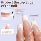 120pcs Pink French Tip Press-On Nails Medium Length Square Shape With Glossy Finish False Nails Full Cover Pre-Shaped Fake Nails--ANDROMEDA QUINNS | AURELLE'S-ANDROMEDA QUINNS | AURELLE'S