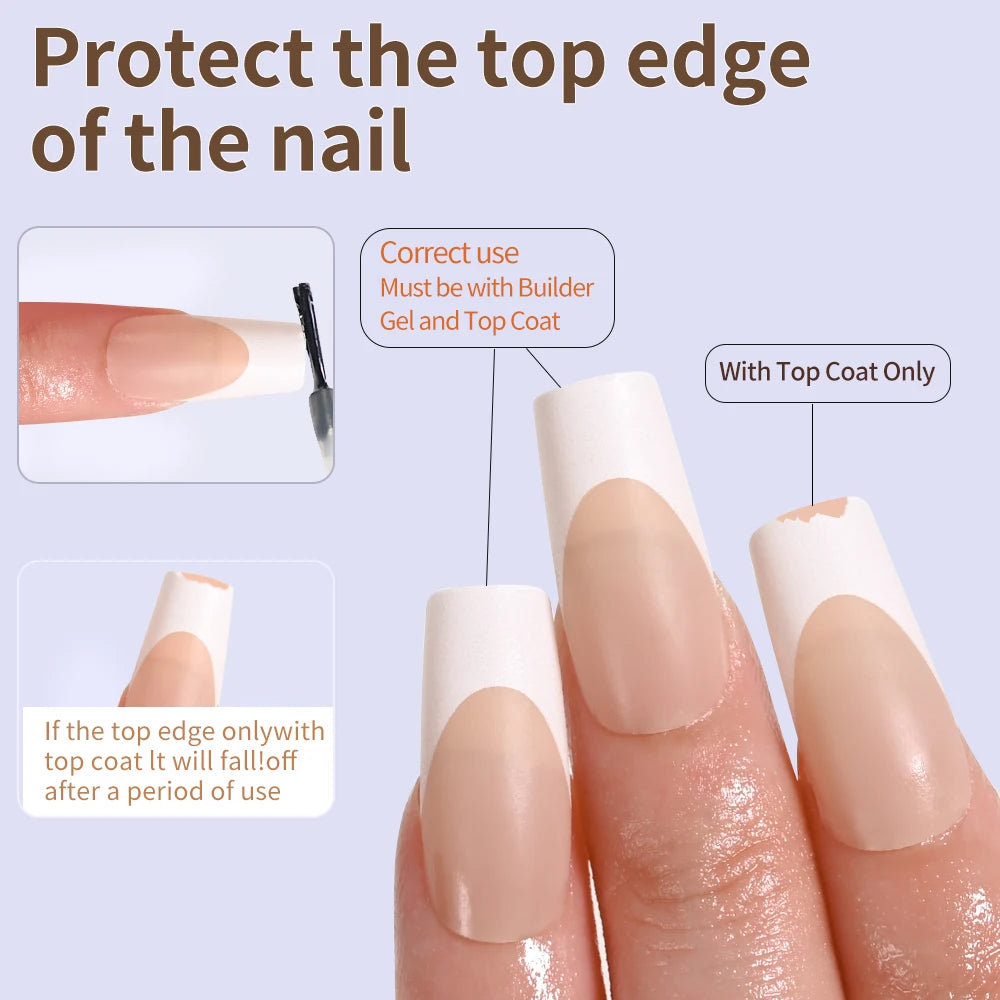 120pcs Pink French Tip Press-On Nails Medium Length Square Shape With Glossy Finish False Nails Full Cover Pre-Shaped Fake Nails--ANDROMEDA QUINNS | AURELLE'S-ANDROMEDA QUINNS | AURELLE'S