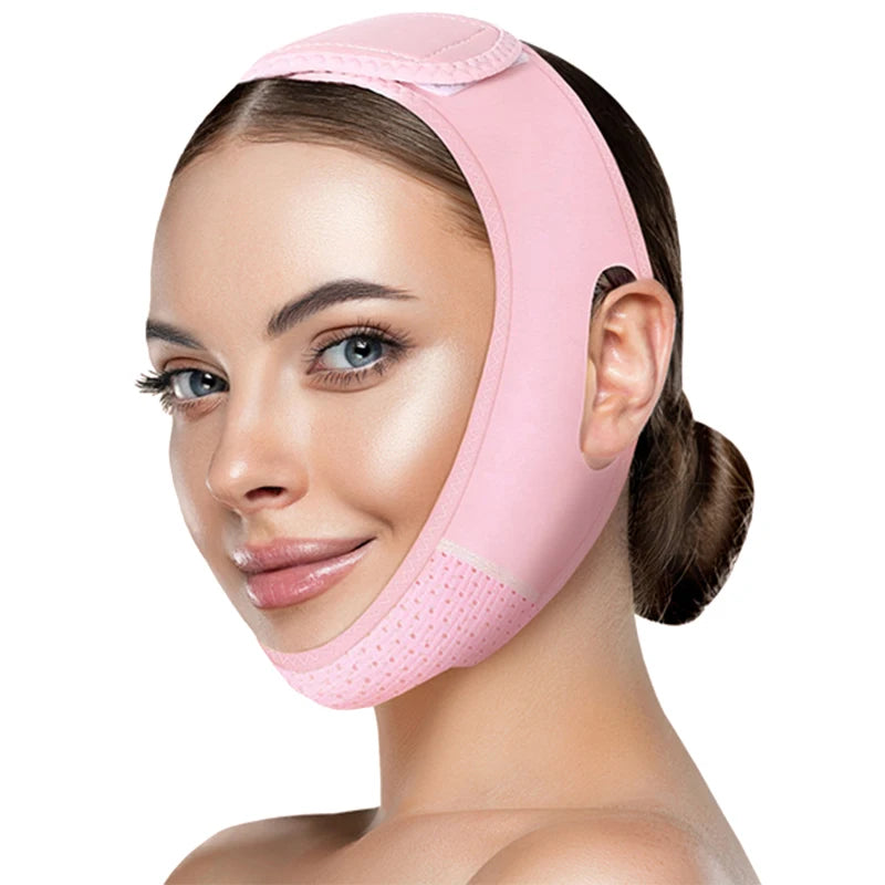 Reusable Face Strap, V Line Mask, Double Chin Reducer, Chin Up Patch, Chin Strap, V Shaped Belt, V Shaped Face Mask for Sagging--ANDROMEDA QUINNS | AURELLE'S-ANDROMEDA QUINNS | AURELLE'S