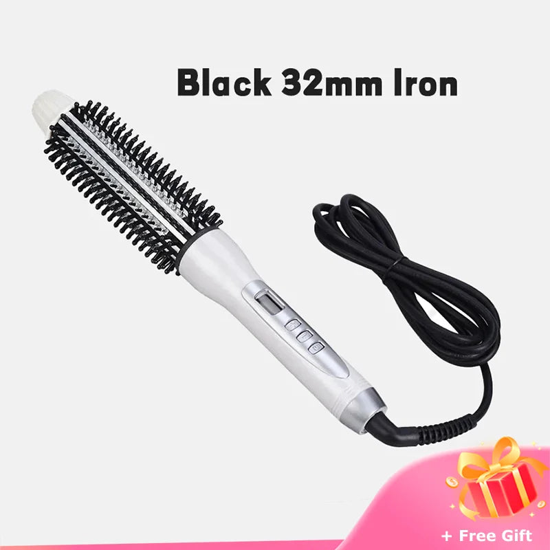Hair Curler Hot Brush Hair Straightening Eectric Brush Curling Iron LCD Display Hair Styling Hair Styling Appliances 22/26/32mm--ANDROMEDA QUINNS | AURELLE'S-ANDROMEDA QUINNS | AURELLE'S