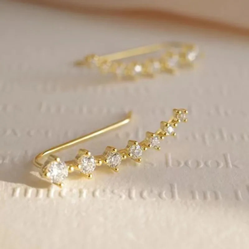 14K Gold Plated Exquisite Zircon Stud Earrings for Women Trendy 2024 New Fashion Earring Party Jewelry Gifts--ANDROMEDA QUINNS | AURELLE'S-ANDROMEDA QUINNS | AURELLE'S