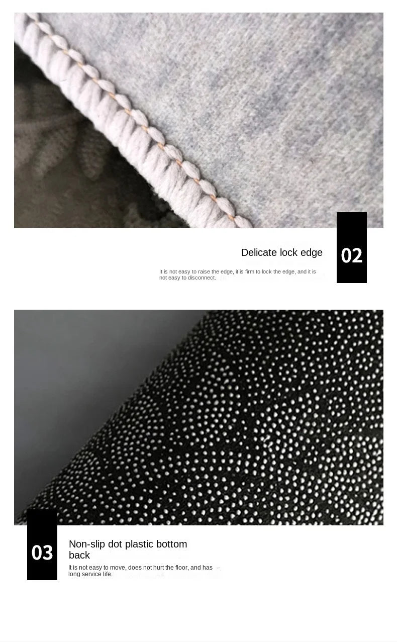 VIKAMA Bohemia Style Crystal Velvet Carpet Large Size Living Room Bedroom Non-slip Rugs Sofa Coffee Table Blanket Kids Room Mat--ANDROMEDA QUINNS | AURELLE'S-ANDROMEDA QUINNS | AURELLE'S