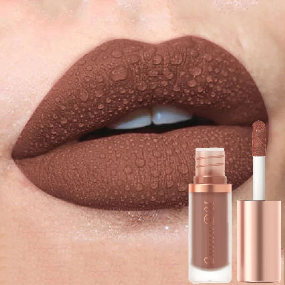 1pcs Waterproof Matte Velvet Lip Glaze Moisturizing Long Lasting Non-stick Cup Not Easy To Fade Lip Gloss Lipstick Makeup--ANDROMEDA QUINNS | AURELLE'S-ANDROMEDA QUINNS | AURELLE'S