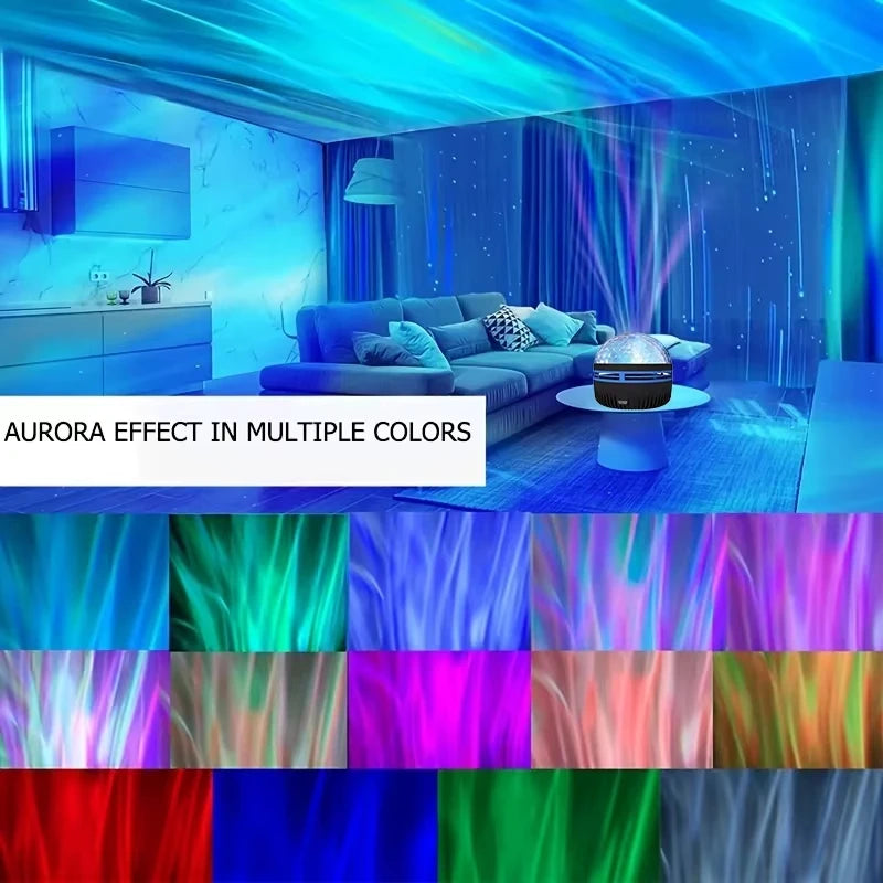 1pc Star Projector, Galaxy Projector, Water Ocean Wave Projector For Bedroom Night Light  Room Decor With 7-Colors Patterns--ANDROMEDA QUINNS | AURELLE'S-ANDROMEDA QUINNS | AURELLE'S