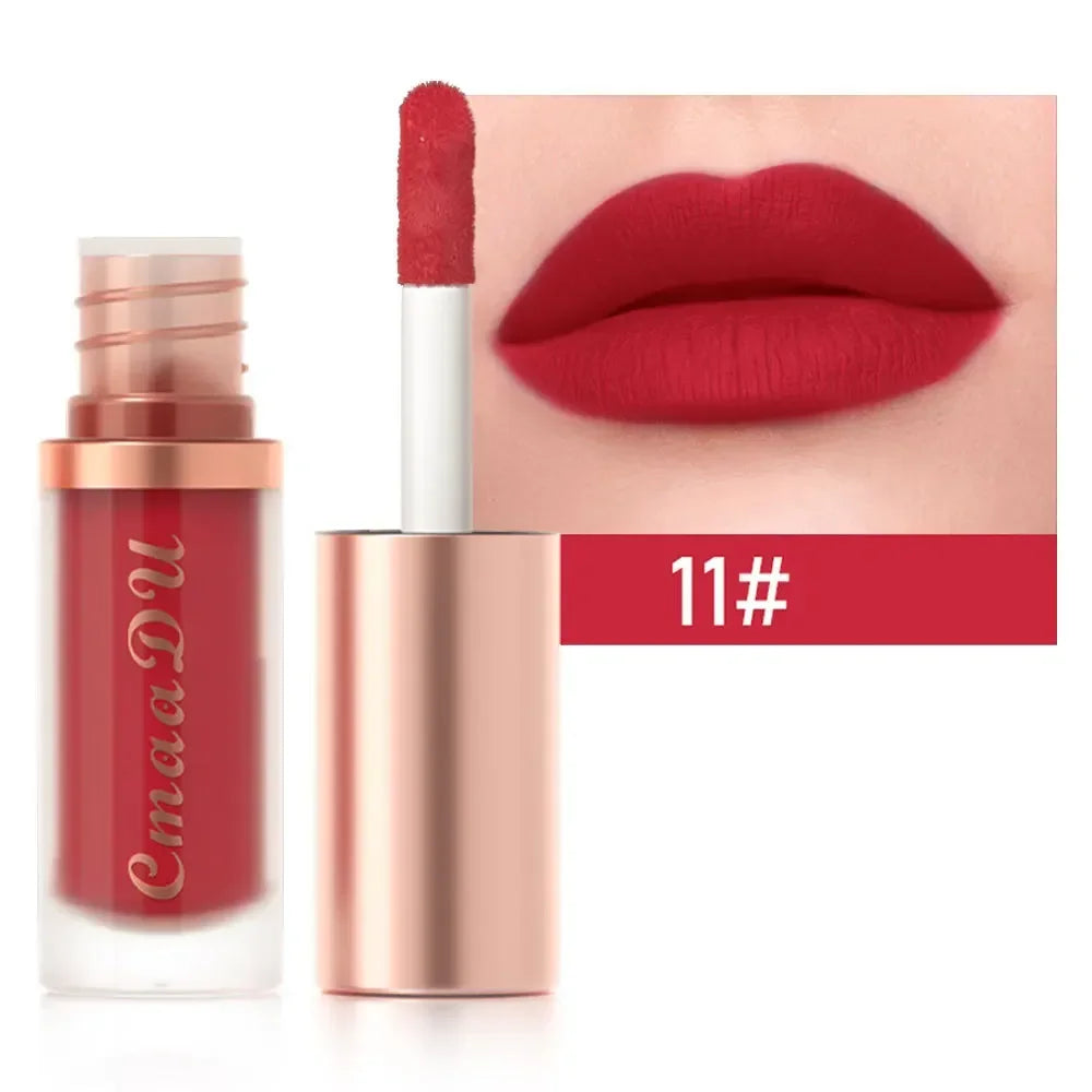 1pcs Waterproof Matte Velvet Lip Glaze Moisturizing Long Lasting Non-stick Cup Not Easy To Fade Lip Gloss Lipstick Makeup--ANDROMEDA QUINNS | AURELLE'S-ANDROMEDA QUINNS | AURELLE'S