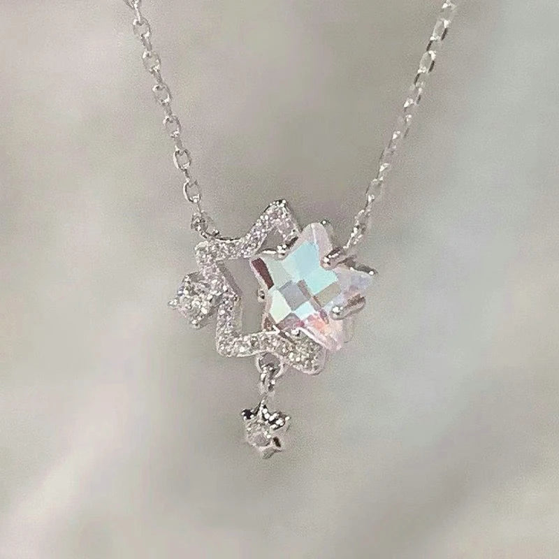 New Wine Red Cherry Gold Color Pendant Necklace For Women Personality Fashion Necklace Wedding Jewelry Birthday Gifts--ANDROMEDA QUINNS | AURELLE'S-ANDROMEDA QUINNS | AURELLE'S