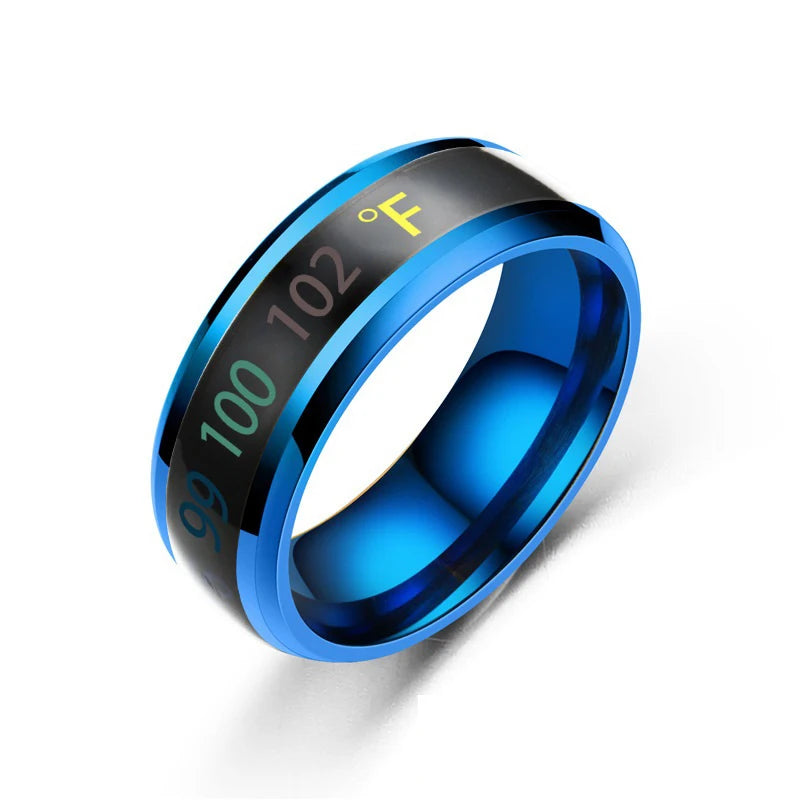 Smart Stainless Steel Multifunctional Ring for Couple Mood Feeling Intelligent Temperature Sensitive Rings Waterproof Jewelry--ANDROMEDA QUINNS | AURELLE'S-ANDROMEDA QUINNS | AURELLE'S