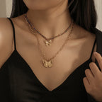 Vintage Butterfly Necklace Women Golden Stainless Steel Blade Snake Chains Aesthetic Charms Choker Women jewelry Gift To Mujer--ANDROMEDA QUINNS | AURELLE'S-ANDROMEDA QUINNS | AURELLE'S