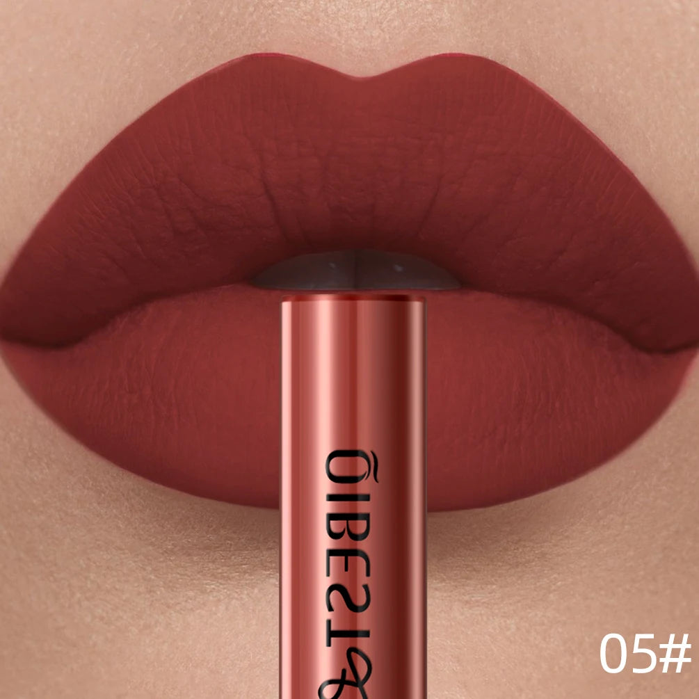 QIBEST Matte Liquid Lipstick Waterproof Long Lasting Velvet Lip Gloss Tint Tube Matte Nude Pigment Red Lipgloss Lips Makeup--ANDROMEDA QUINNS | AURELLE'S-ANDROMEDA QUINNS | AURELLE'S