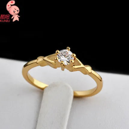 Ever Fade 14K Gold Ring for Women Solitaire 2.0ct Round Cut Zirconia Diamond Wedding Band Bridal Jewelry 14k Gold Jewelry--ANDROMEDA QUINNS | AURELLE'S-ANDROMEDA QUINNS | AURELLE'S
