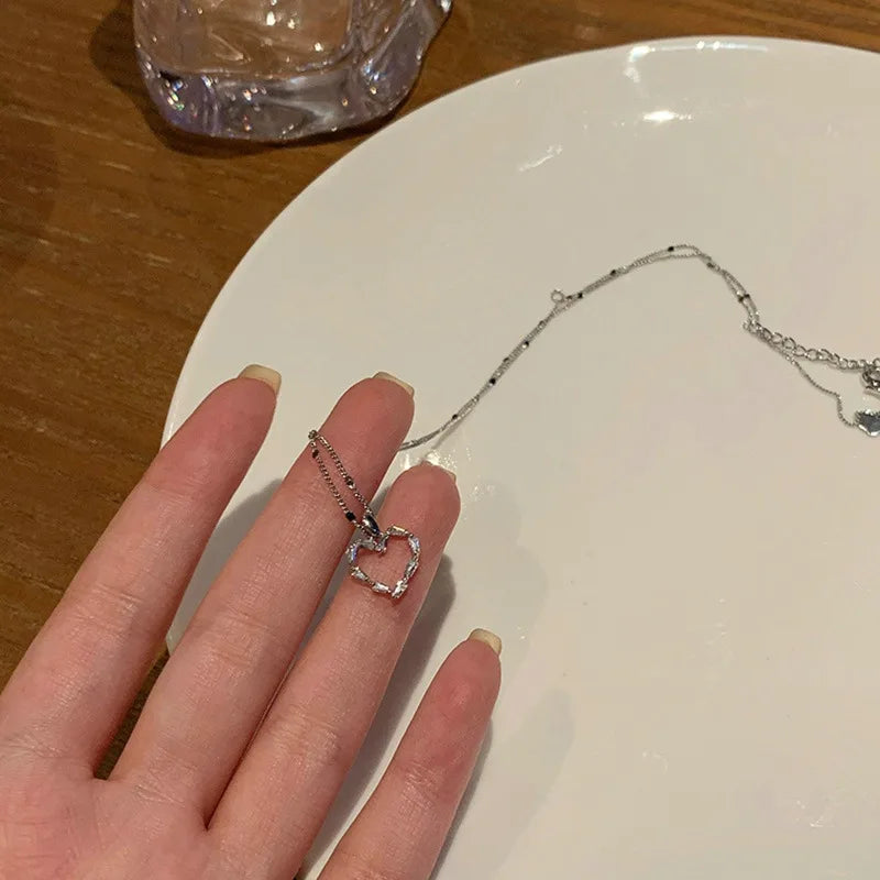 New Wine Red Cherry Gold Color Pendant Necklace For Women Personality Fashion Necklace Wedding Jewelry Birthday Gifts--ANDROMEDA QUINNS | AURELLE'S-ANDROMEDA QUINNS | AURELLE'S