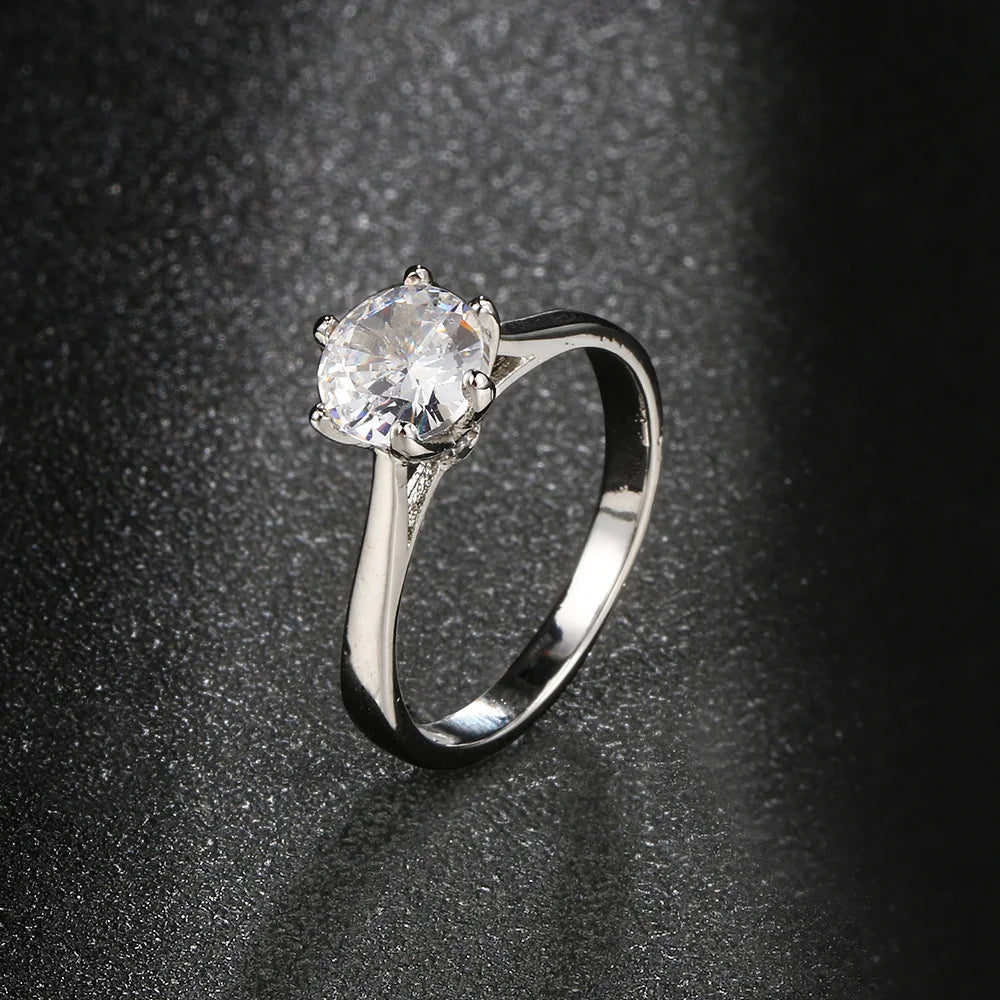 Classic Wedding Rings For Women Forever Simple Six Claws Zirconia Fashion Solitaire Engagement Marriage Gift Ring Jewelry KCR033--ANDROMEDA QUINNS | AURELLE'S-ANDROMEDA QUINNS | AURELLE'S
