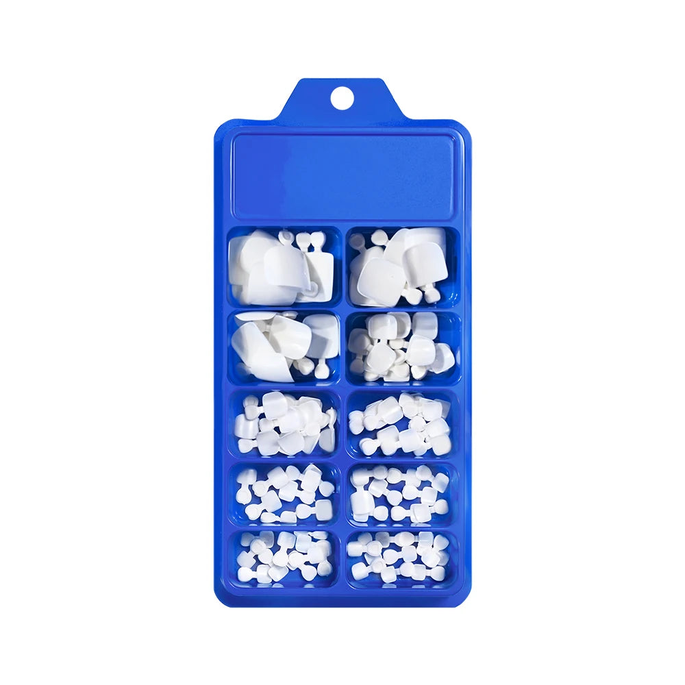 100pcs Fake Toenail Natural White Press On Toe Foot Full Cover Square Nails Art Tips Artificial Acrylic False Nail Manicure Tool--ANDROMEDA QUINNS | AURELLE'S-ANDROMEDA QUINNS | AURELLE'S