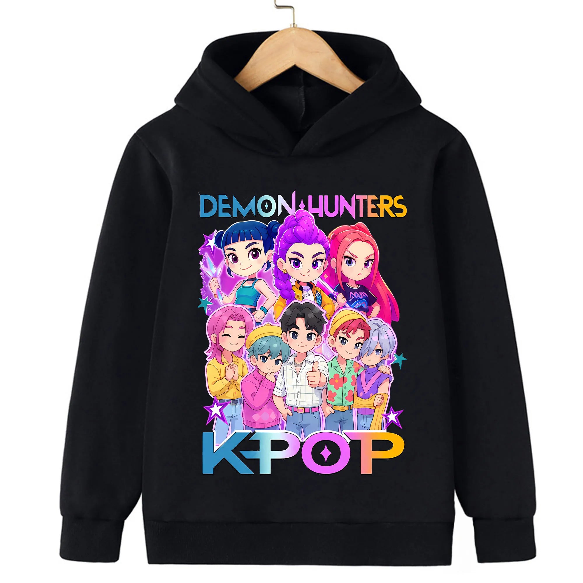 Toddler Girl Clothes KPop Demon Hunters Fashion Hoodie Clothes Child Girl Movie New Sweatshirts K-Pop Demon Hunters Casual Tops