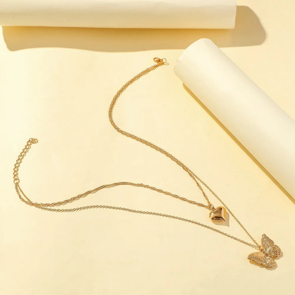 Vintage Butterfly Necklace Women Golden Stainless Steel Blade Snake Chains Aesthetic Charms Choker Women jewelry Gift To Mujer--ANDROMEDA QUINNS | AURELLE'S-ANDROMEDA QUINNS | AURELLE'S