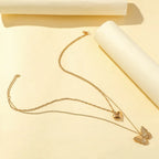 Vintage Butterfly Necklace Women Golden Stainless Steel Blade Snake Chains Aesthetic Charms Choker Women jewelry Gift To Mujer--ANDROMEDA QUINNS | AURELLE'S-ANDROMEDA QUINNS | AURELLE'S