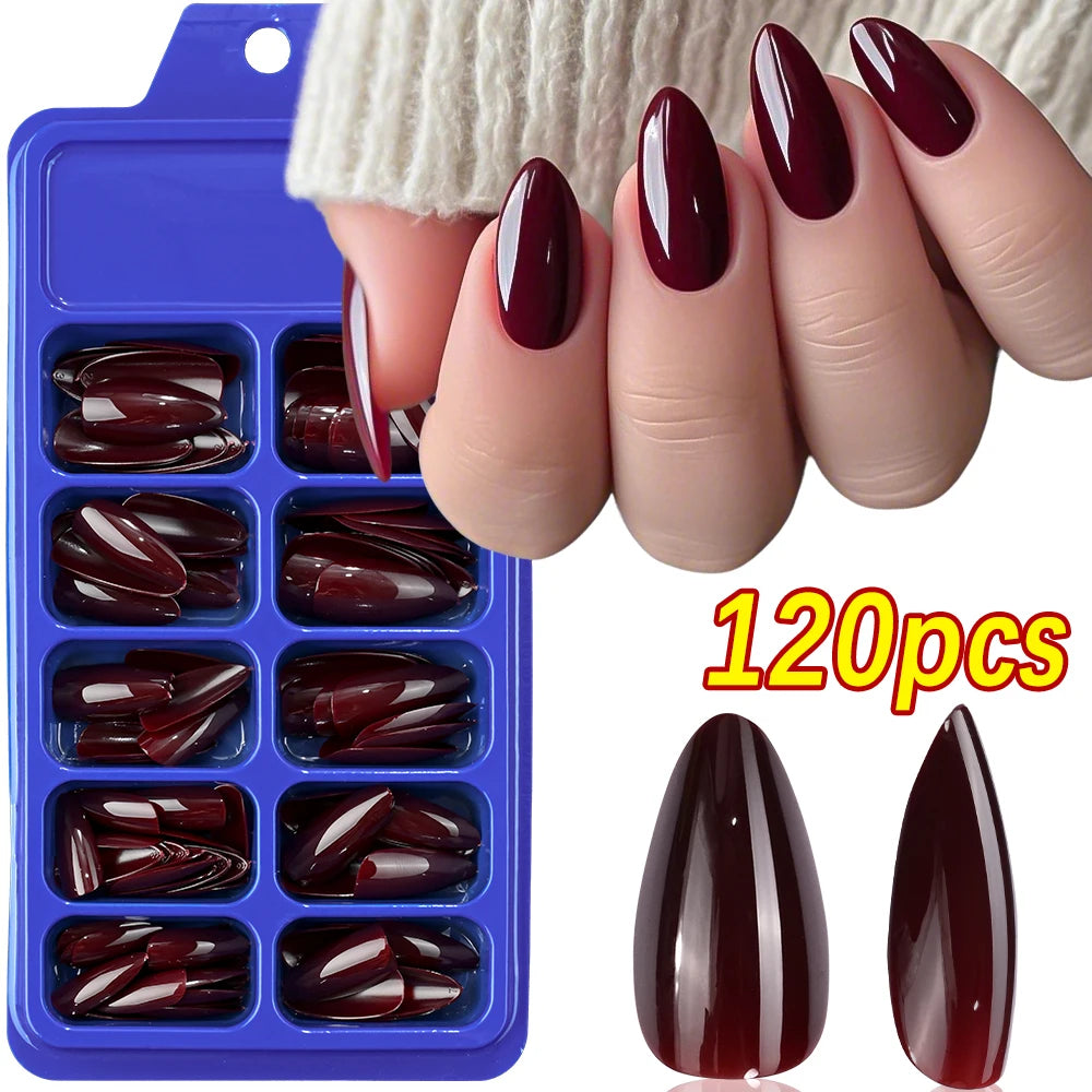 120pcs Pink French Tip Press-On Nails Medium Length Square Shape With Glossy Finish False Nails Full Cover Pre-Shaped Fake Nails--ANDROMEDA QUINNS | AURELLE'S-ANDROMEDA QUINNS | AURELLE'S
