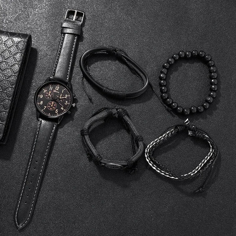 New Fashion Mens Sports Watches Man Business Quartz Wristwatch Luxury Vintage Leather Belt Bracelet Men Casual Clock Watch--ANDROMEDA QUINNS | AURELLE'S-ANDROMEDA QUINNS | AURELLE'S