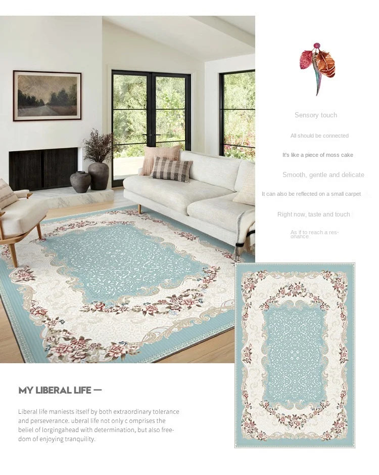 VIKAMA Boho Luxury Carpet Crystal Velvet Bedroom Living Room Mat Home Decor Vintage Exotic Modern Minimalist Large Area Carpet--ANDROMEDA QUINNS | AURELLE'S-ANDROMEDA QUINNS | AURELLE'S