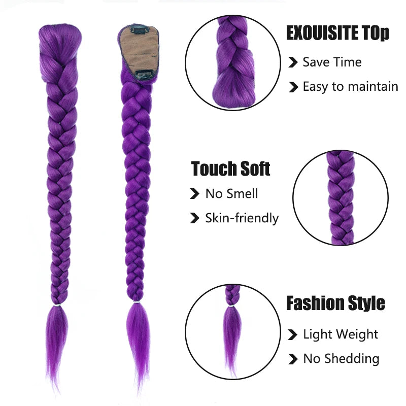 cosplay wig Skpop Witch Hunter Team Rumi purple wig Mira Zoe cosplay braided single dress