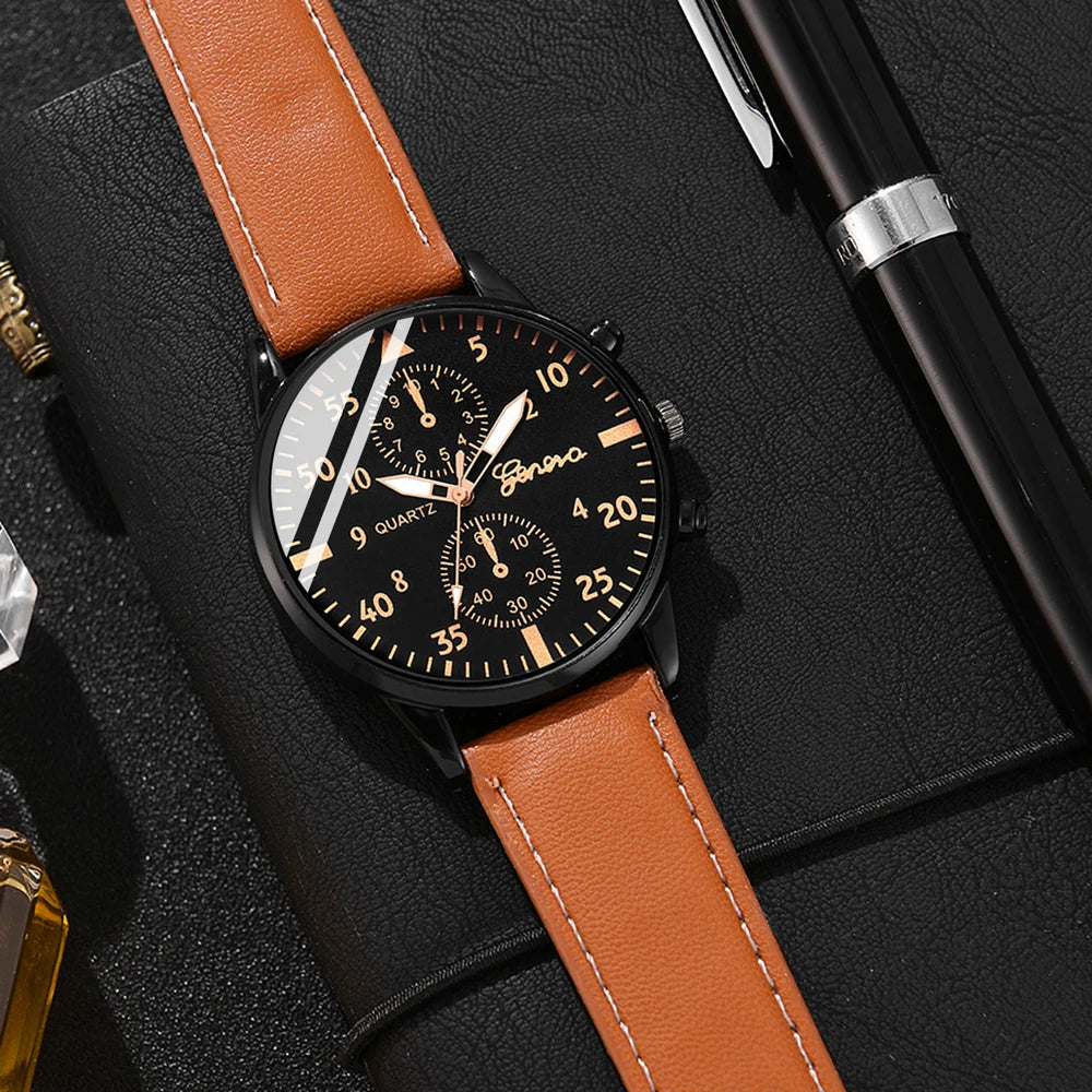 New Hip Hop Mens Fashion Watches Luxury Male Clock Wristwatch Sport MensWrist Watch Bracelet Set Relogio Masculino--ANDROMEDA QUINNS | AURELLE'S-ANDROMEDA QUINNS | AURELLE'S