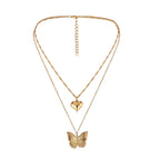 Vintage Butterfly Necklace Women Golden Stainless Steel Blade Snake Chains Aesthetic Charms Choker Women jewelry Gift To Mujer--ANDROMEDA QUINNS | AURELLE'S-ANDROMEDA QUINNS | AURELLE'S