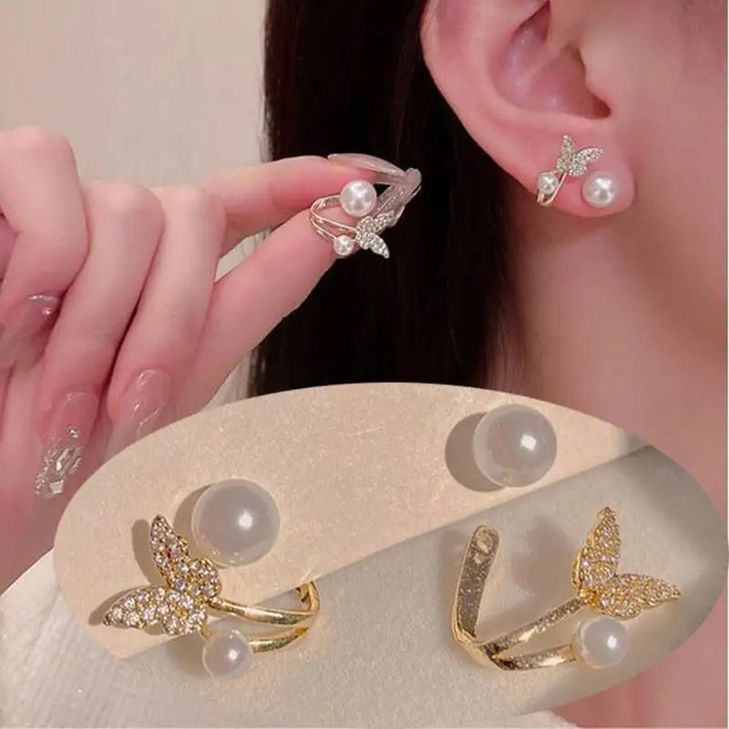 925 Silver Needle Green Flower Earrings For Women Korean Fashion Jewelry 2025 Trending Luxury Zircon Leaf Women's Stud Earrings--ANDROMEDA QUINNS | AURELLE'S-ANDROMEDA QUINNS | AURELLE'S