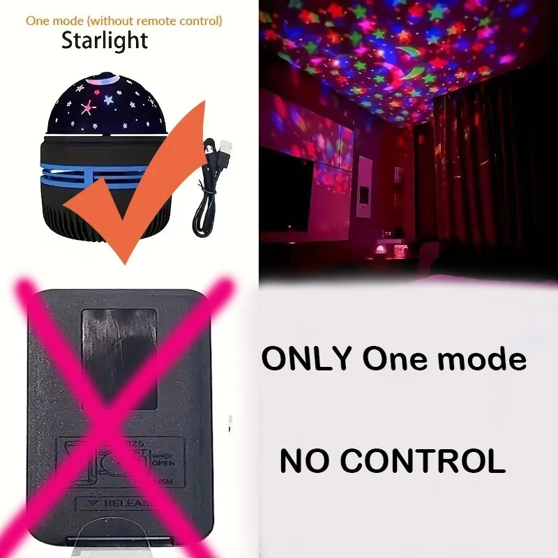 1pc Star Projector, Galaxy Projector, Water Ocean Wave Projector For Bedroom Night Light  Room Decor With 7-Colors Patterns--ANDROMEDA QUINNS | AURELLE'S-ANDROMEDA QUINNS | AURELLE'S