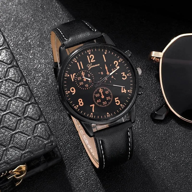 New Fashion Mens Sports Watches Man Business Quartz Wristwatch Luxury Vintage Leather Belt Bracelet Men Casual Clock Watch--ANDROMEDA QUINNS | AURELLE'S-ANDROMEDA QUINNS | AURELLE'S