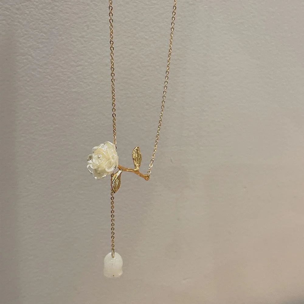 New Wine Red Cherry Gold Color Pendant Necklace For Women Personality Fashion Necklace Wedding Jewelry Birthday Gifts--ANDROMEDA QUINNS | AURELLE'S-ANDROMEDA QUINNS | AURELLE'S