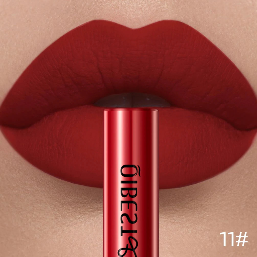 QIBEST Matte Liquid Lipstick Waterproof Long Lasting Velvet Lip Gloss Tint Tube Matte Nude Pigment Red Lipgloss Lips Makeup--ANDROMEDA QUINNS | AURELLE'S-ANDROMEDA QUINNS | AURELLE'S