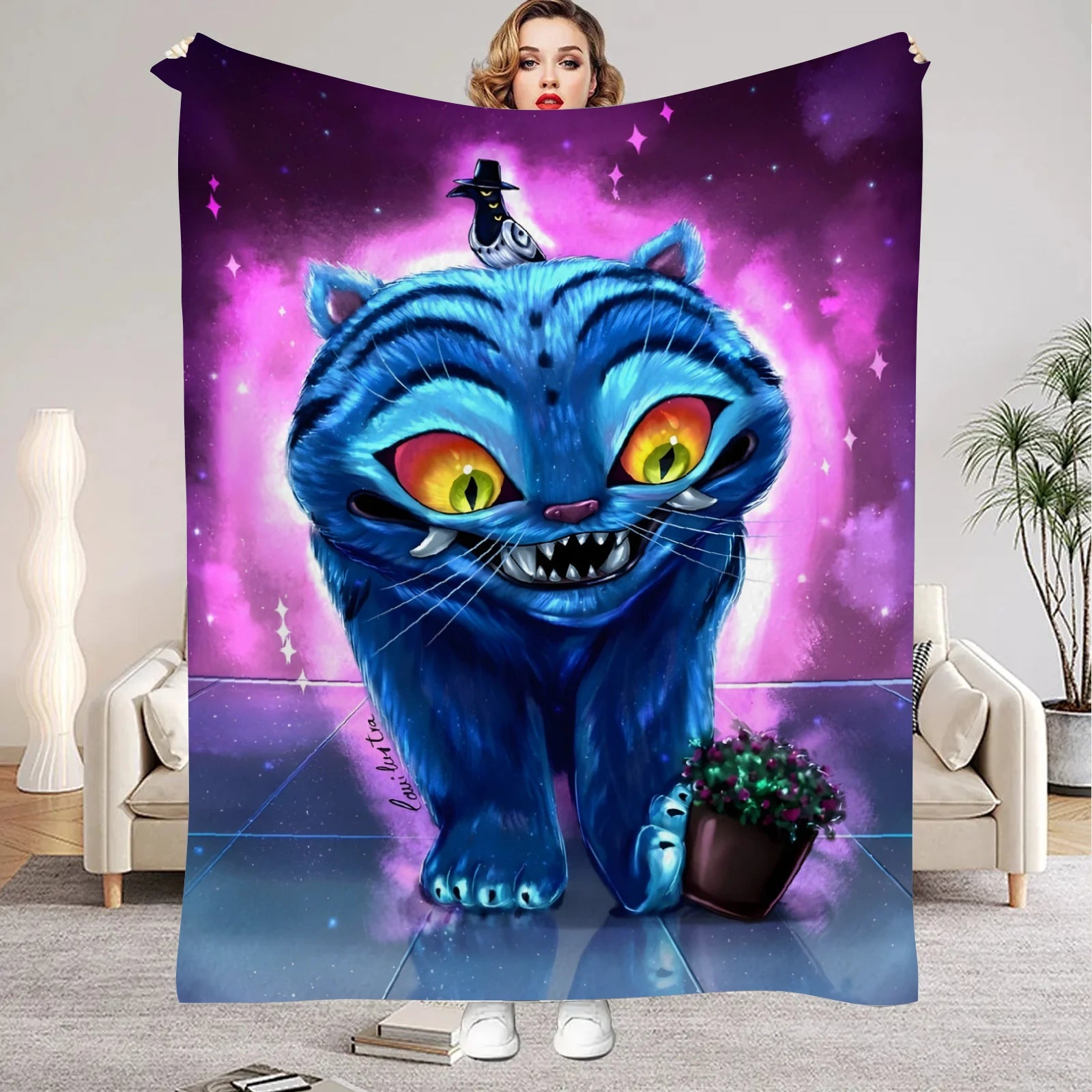 Rumi K-Pop Blanket Demon Hunters Blanket Girls Boys Plush Throw Blanket Kids Gift 3D Printing Ded Blanket Girls Gift Decoration