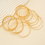 10 Pcs Punk Trendy Multilayer Bracelets Set for Women Elegant Delicate Twist Sparkling Adjustable Bangles Jewelry Couples Gifts--ANDROMEDA QUINNS | AURELLE'S-ANDROMEDA QUINNS | AURELLE'S