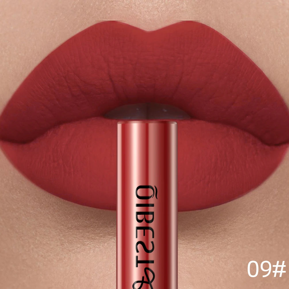 QIBEST Matte Liquid Lipstick Waterproof Long Lasting Velvet Lip Gloss Tint Tube Matte Nude Pigment Red Lipgloss Lips Makeup--ANDROMEDA QUINNS | AURELLE'S-ANDROMEDA QUINNS | AURELLE'S