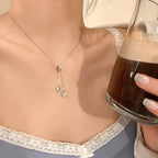 New Wine Red Cherry Gold Color Pendant Necklace For Women Personality Fashion Necklace Wedding Jewelry Birthday Gifts--ANDROMEDA QUINNS | AURELLE'S-ANDROMEDA QUINNS | AURELLE'S