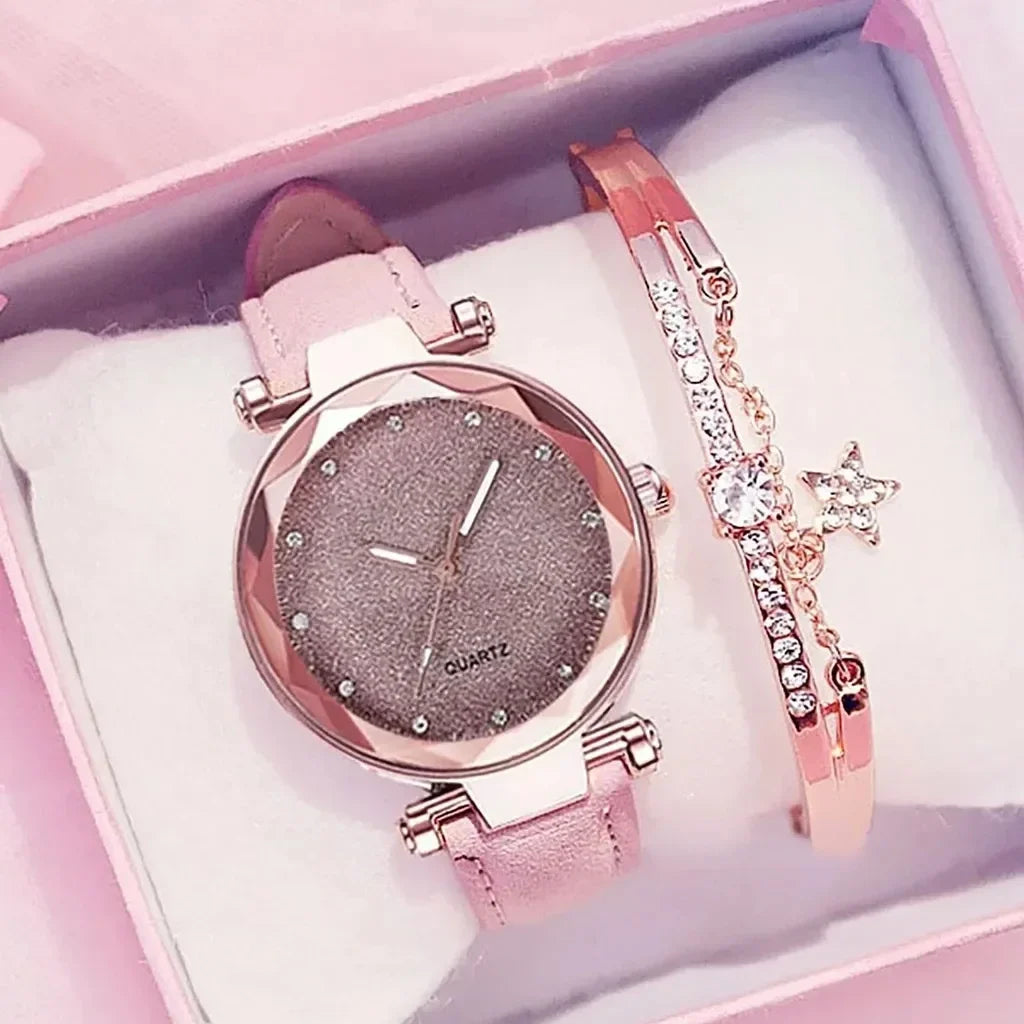 New Luxury Rhinestone Bracelet Watch Women Starry Sky Watches Ladies Wristwatch Relogio Feminino Reloj Mujer Montre Femme Clock--ANDROMEDA QUINNS | AURELLE'S-ANDROMEDA QUINNS | AURELLE'S