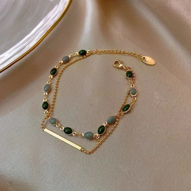 Exquisite Opal Tulip Zircon Bracelet for Women Fashionable Personalized Daily Accessory Party Jewelry Birthday Anniversary Gifts--ANDROMEDA QUINNS | AURELLE'S-ANDROMEDA QUINNS | AURELLE'S