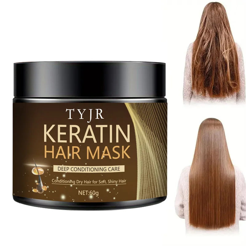 Keratin Magic Hair Mask Protein Straightening Repair Dry Frizzy Damaged Hair Milk Professional Smooth Shiny Deep Moisturizing Care 60G/30G--ANDROMEDA QUINNS | AURELLE'S-ANDROMEDA QUINNS | AURELLE'S