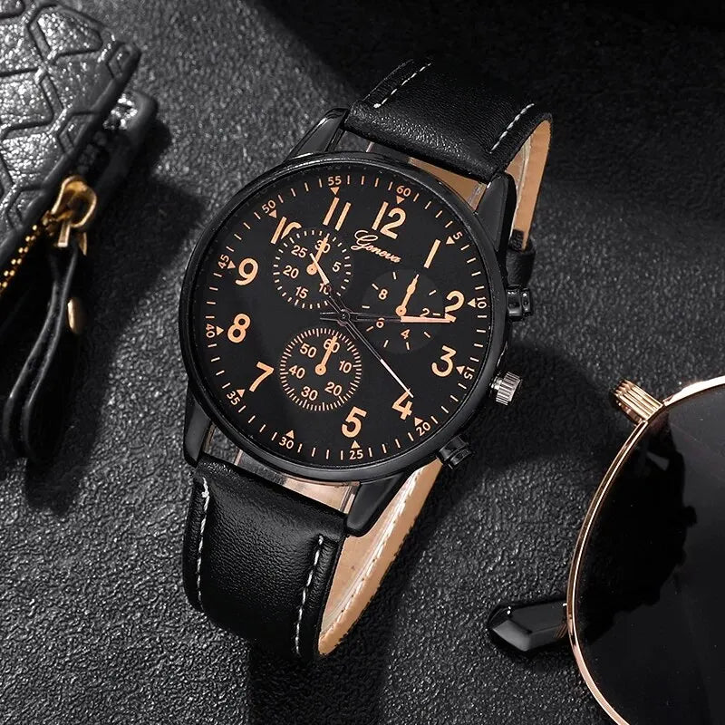 New Fashion Mens Sports Watches Man Business Quartz Wristwatch Luxury Vintage Leather Belt Bracelet Men Casual Clock Watch--ANDROMEDA QUINNS | AURELLE'S-ANDROMEDA QUINNS | AURELLE'S