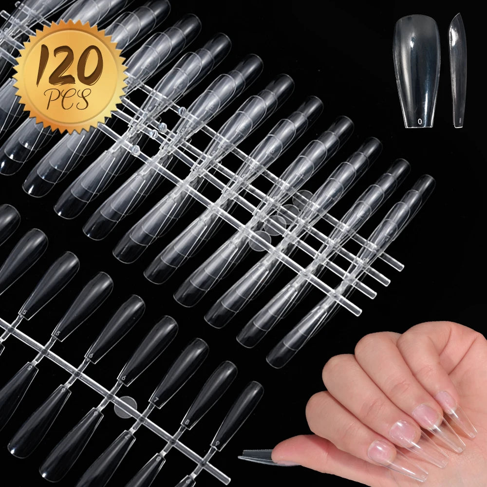 120pcs Pink French Tip Press-On Nails Medium Length Square Shape With Glossy Finish False Nails Full Cover Pre-Shaped Fake Nails--ANDROMEDA QUINNS | AURELLE'S-ANDROMEDA QUINNS | AURELLE'S