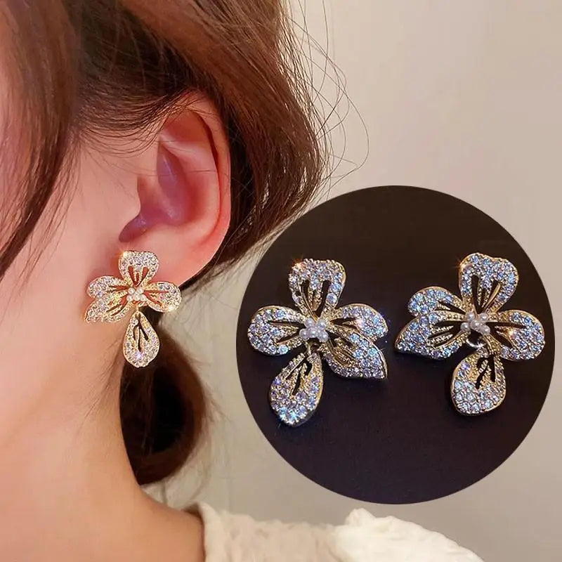 925 Silver Needle Blue Purple Butterfly Long Tassel Earrings For Women Jewelry 2025 Trending New Korean Crystal Drop Earrings--ANDROMEDA QUINNS | AURELLE'S-ANDROMEDA QUINNS | AURELLE'S