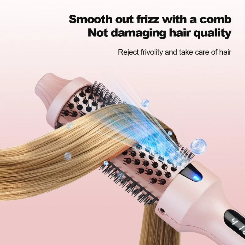 Hot Sale Portable Ionic Straightening Hair Curler Round Brush Hair Styling Tool Electric Infrared Heated Comb Hair Styling Brush--ANDROMEDA QUINNS | AURELLE'S-ANDROMEDA QUINNS | AURELLE'S