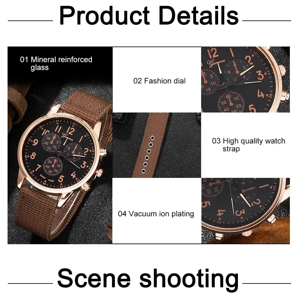New Mens Fashion Quartz Men Watches Top Brand Luxury Male Clock Watch Sport Wrist Watch Bracelet Set Clock Relogio Masculino--ANDROMEDA QUINNS | AURELLE'S-ANDROMEDA QUINNS | AURELLE'S