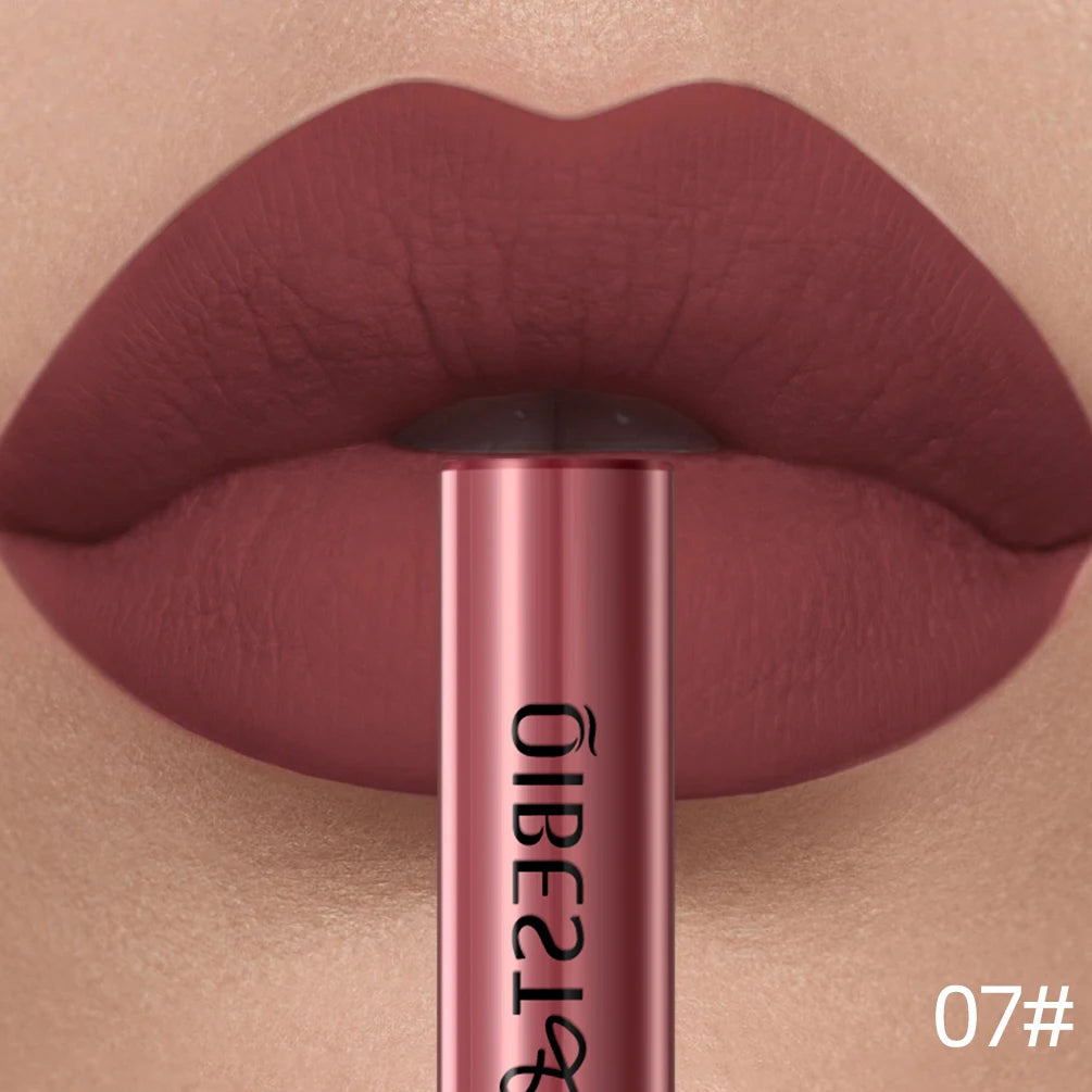QIBEST Matte Liquid Lipstick Waterproof Long Lasting Velvet Lip Gloss Tint Tube Matte Nude Pigment Red Lipgloss Lips Makeup--ANDROMEDA QUINNS | AURELLE'S-ANDROMEDA QUINNS | AURELLE'S
