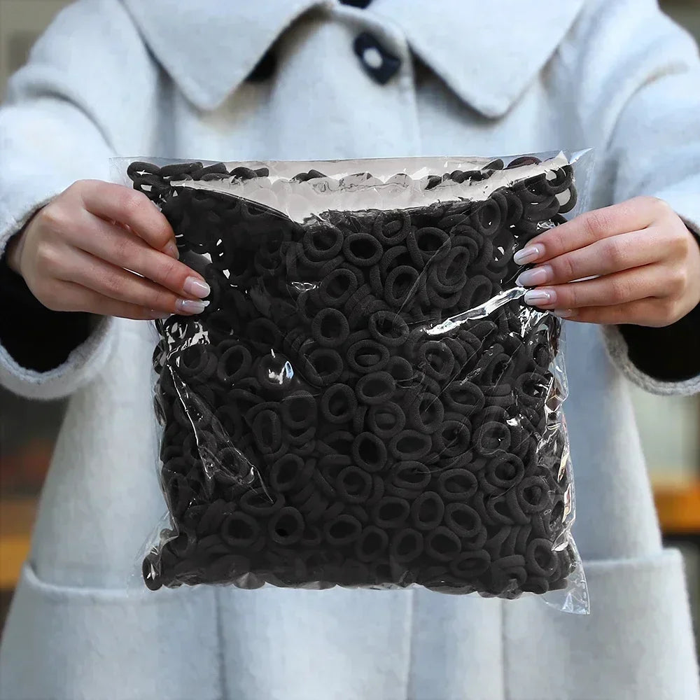 50Pcs/bag Colorful Basic Nylon Ealstic Hair Ties for Girls Ponytail Hold Scrunchie Rubber Band Kid Fashion Hair Accessories--ANDROMEDA QUINNS | AURELLE'S-ANDROMEDA QUINNS | AURELLE'S