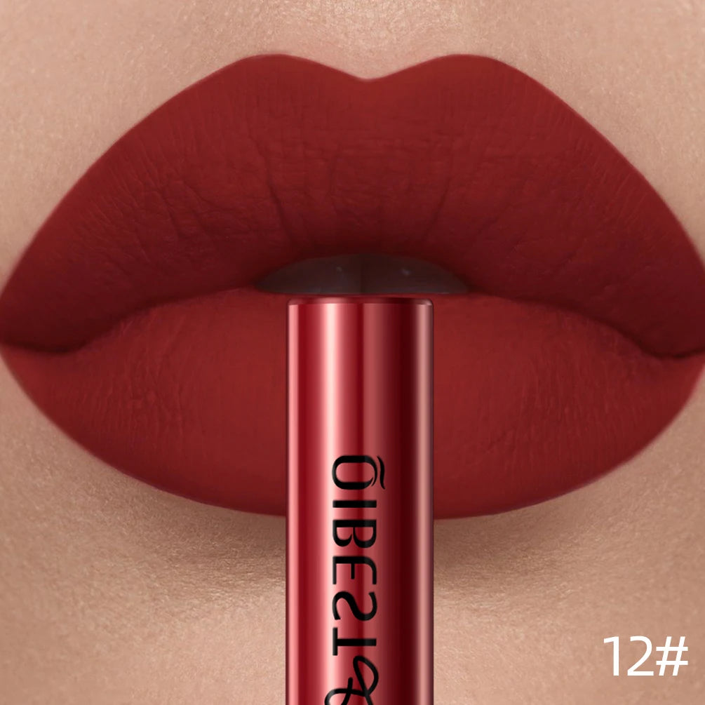 QIBEST Matte Liquid Lipstick Waterproof Long Lasting Velvet Lip Gloss Tint Tube Matte Nude Pigment Red Lipgloss Lips Makeup--ANDROMEDA QUINNS | AURELLE'S-ANDROMEDA QUINNS | AURELLE'S