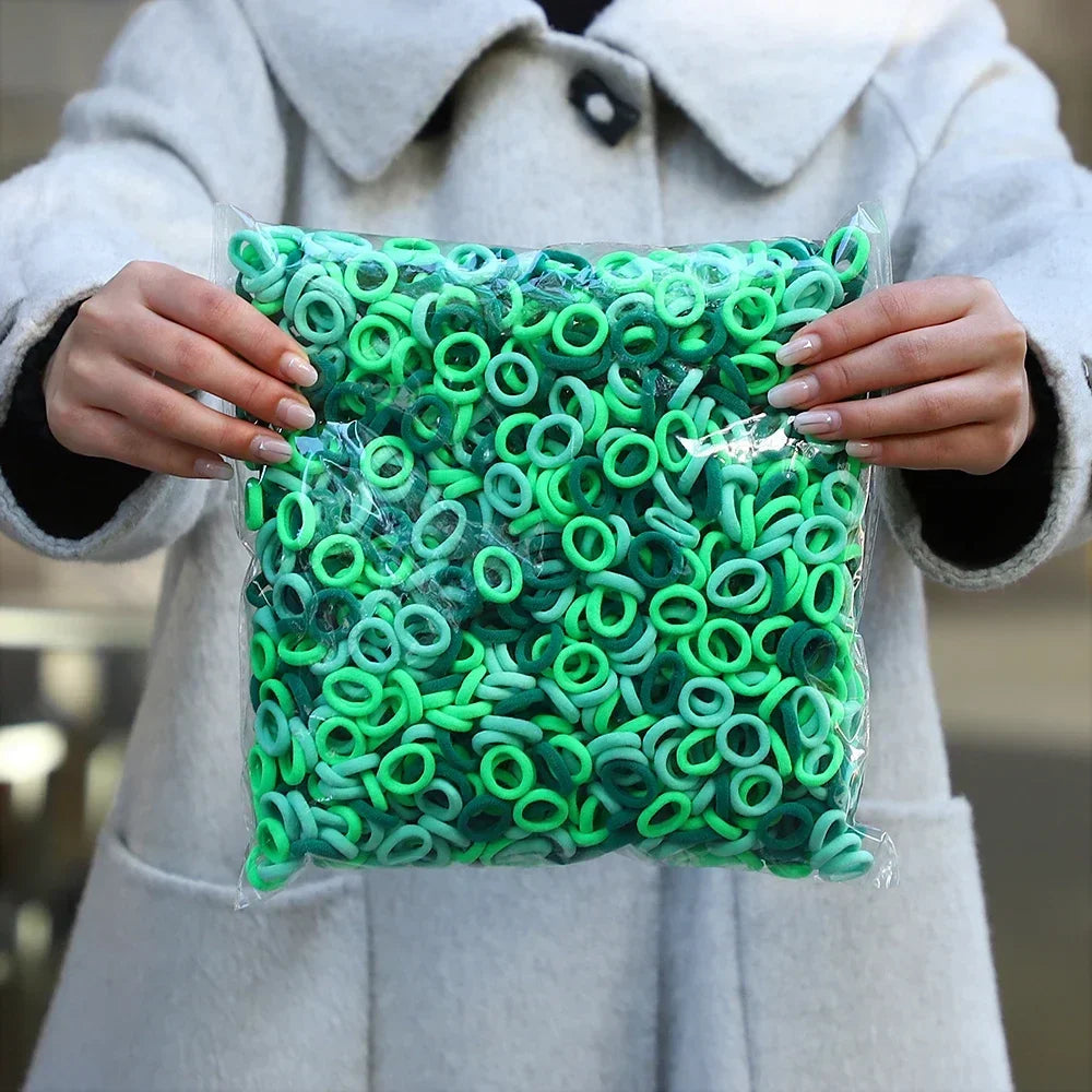 50Pcs/bag Colorful Basic Nylon Ealstic Hair Ties for Girls Ponytail Hold Scrunchie Rubber Band Kid Fashion Hair Accessories--ANDROMEDA QUINNS | AURELLE'S-ANDROMEDA QUINNS | AURELLE'S